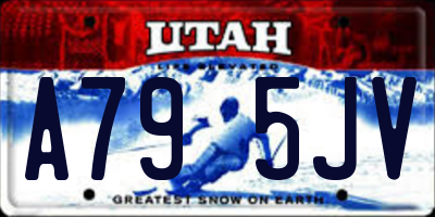 UT license plate A795JV