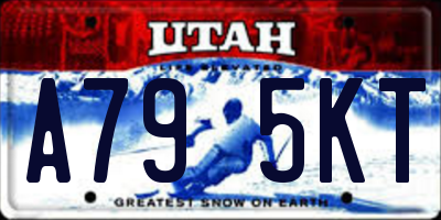 UT license plate A795KT