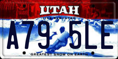 UT license plate A795LE