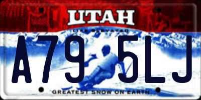 UT license plate A795LJ
