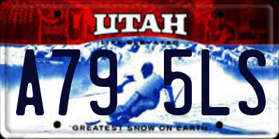 UT license plate A795LS