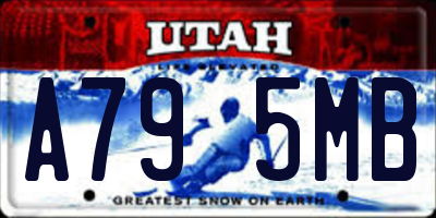 UT license plate A795MB