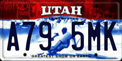 UT license plate A795MK