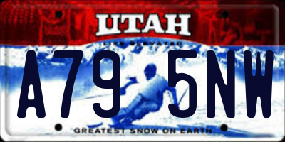 UT license plate A795NW