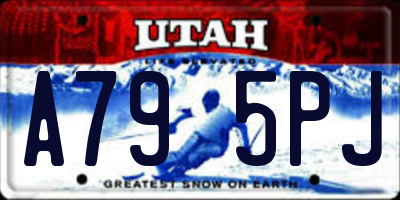 UT license plate A795PJ