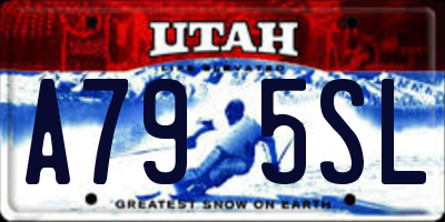 UT license plate A795SL