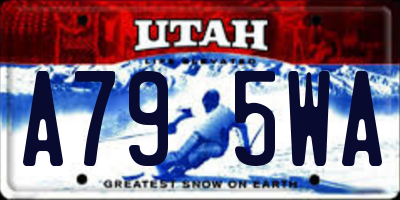 UT license plate A795WA