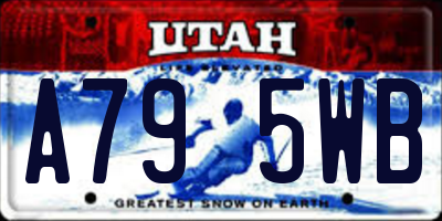 UT license plate A795WB