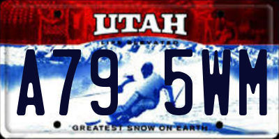 UT license plate A795WM