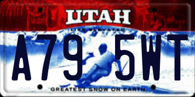 UT license plate A795WT