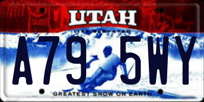 UT license plate A795WY