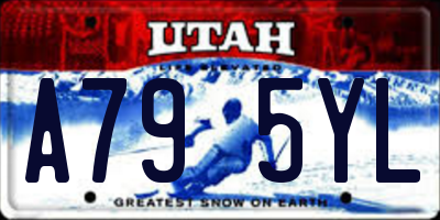 UT license plate A795YL