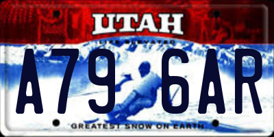 UT license plate A796AR