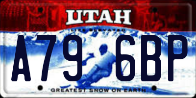 UT license plate A796BP