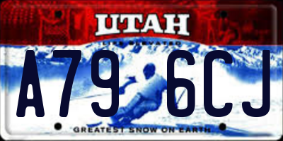 UT license plate A796CJ