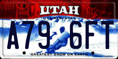 UT license plate A796FT