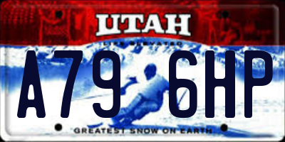 UT license plate A796HP