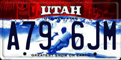 UT license plate A796JM