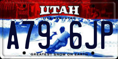 UT license plate A796JP