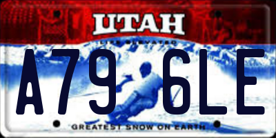 UT license plate A796LE