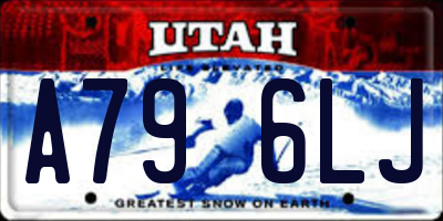 UT license plate A796LJ