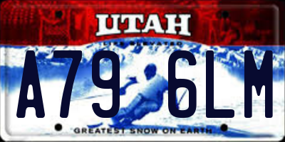 UT license plate A796LM