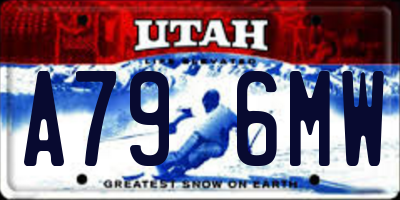UT license plate A796MW