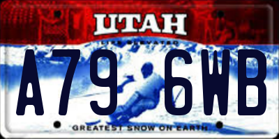 UT license plate A796WB