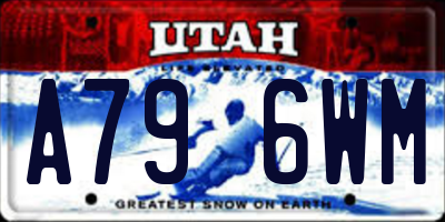 UT license plate A796WM