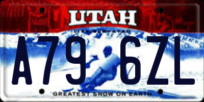 UT license plate A796ZL