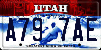 UT license plate A797AE