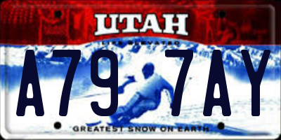 UT license plate A797AY