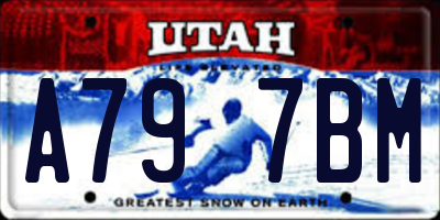 UT license plate A797BM