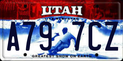 UT license plate A797CZ