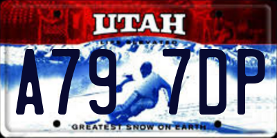 UT license plate A797DP