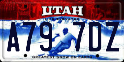 UT license plate A797DZ