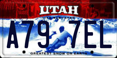UT license plate A797EL