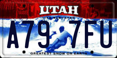 UT license plate A797FU