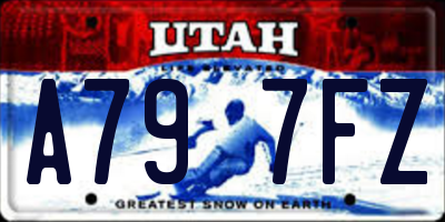 UT license plate A797FZ