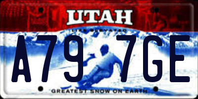 UT license plate A797GE