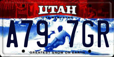 UT license plate A797GR
