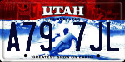 UT license plate A797JL
