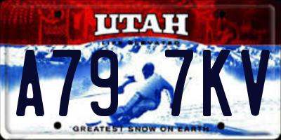 UT license plate A797KV