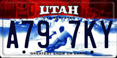 UT license plate A797KY