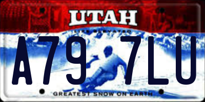 UT license plate A797LU