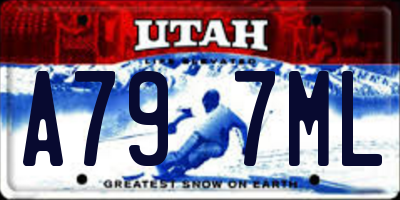 UT license plate A797ML