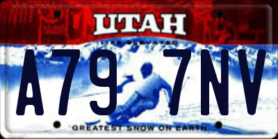 UT license plate A797NV