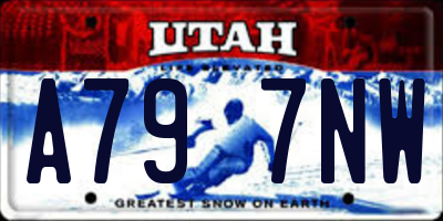 UT license plate A797NW