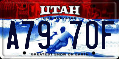 UT license plate A797OF