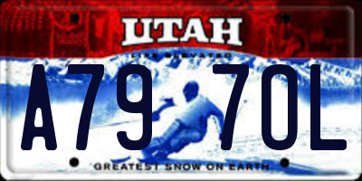 UT license plate A797OL